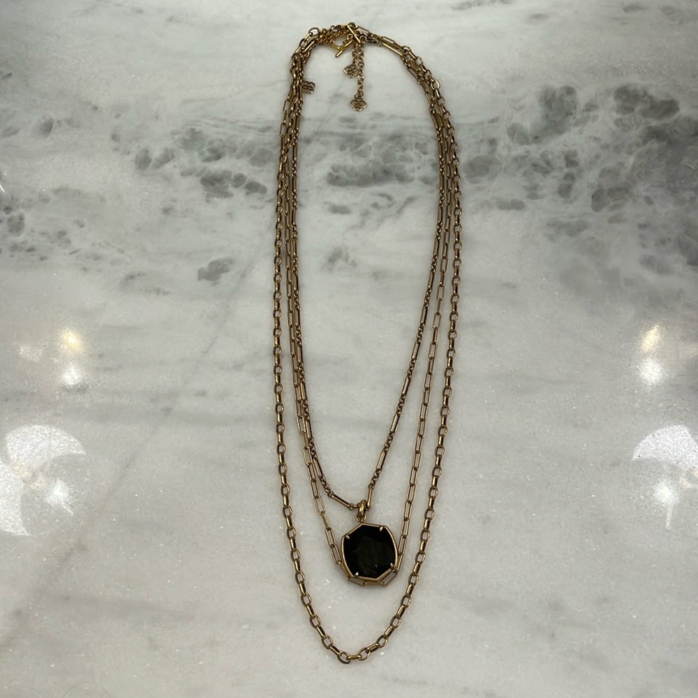 Kendra Scott- Gold- 3 chain necklace